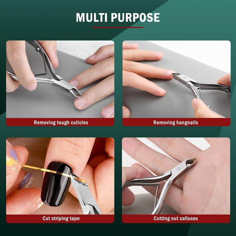 FVION Precision Cuticle Clippers – Professional Cuticle Trimmer and Dead Skin Remover, Sharp Stainless Steel Nail Tool for Manicure and Pedicure - 5mm - Image 4
